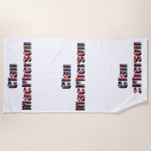 Toalha De Praia Clan Macpherson Tartan Name, Beach Towel