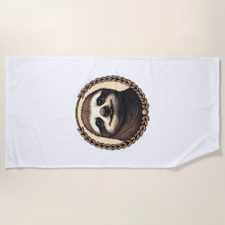 Toalha De Praia Classic Sloth Engraving Nature Shirt (1)