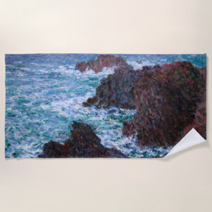 Toalha De Praia Claude Monet - As Rochas de Belle-Ile, Costa Selva