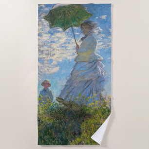 Toalha De Praia Claude Monet - O Promenade, Mulher com Parasol