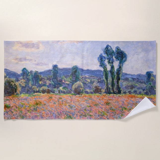 Toalha De Praia Claude Monet - Poppy Field 1890 (Giverny) (Frente)