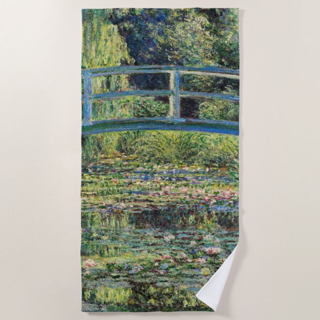 Toalha De Praia Claude Monet - Water Lily Pond & Japanesese Bridge (Frente)
