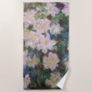Toalha De Praia Claude Monet - White Clematis