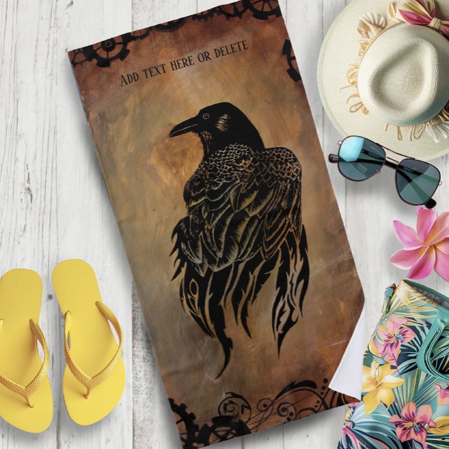 Toalha De Praia Clockwork Raven (Criador carregado)