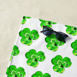 Toalha De Praia Clovers Beach Towel com Dew Drops Nature