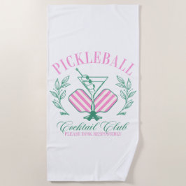 Toalha De Praia Clube de Cocktail de Picleball