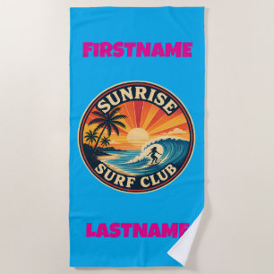 Toalha De Praia Clube de Surf Sunrise