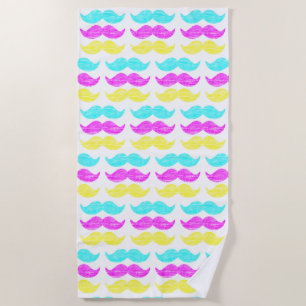 Toalha De Praia CMY Mustaches