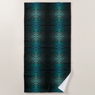 Toalha De Praia Coastal Beach Salty Turquoise Waves Abstrato Art