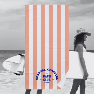 Toalha De Praia Coastal Cowgirl The Bach Club Faixa Rosa Cabana
