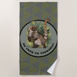 Toalha De Praia Coatamundi ou branco coati