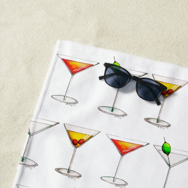 Toalha De Praia Cocktail Mistura Beber Martini Manhattan Cosmo Gla (In Situ)