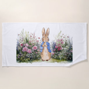 Toalha De Praia Coelho Bunny clássico jaqueta azul