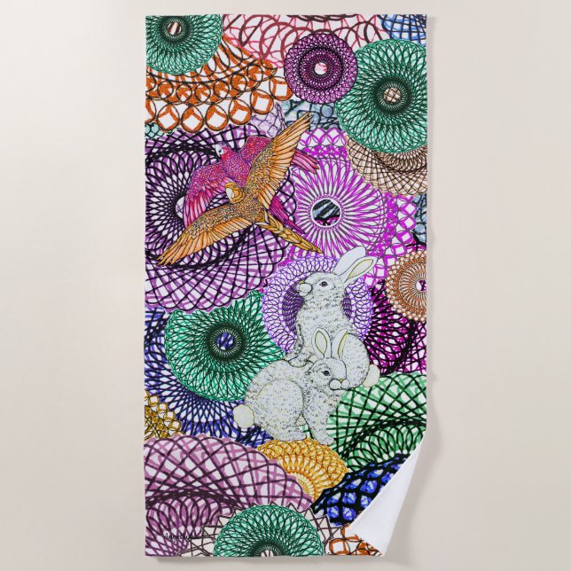 Toalha De Praia Coelhos Abundantes (Frente)