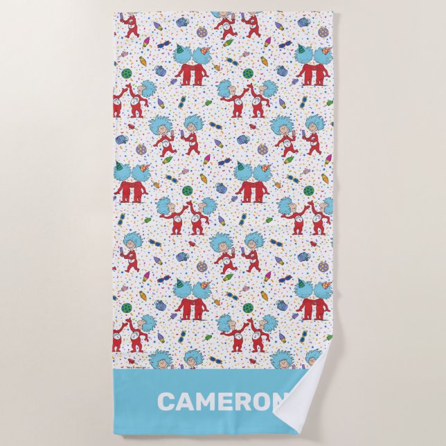 Toalha De Praia Coisa Uma Coisa Dois Padrões De Celebração (Frente)