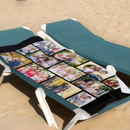 Toalha De Praia Colagem de Fotos 12 Grades de Masonaria de Imagens