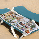 Toalha De Praia Colagem de Fotos 19 Reunião da Família Branca de I<br><div class="desc">Tela personalizada de colagem de praia, mostrando 19 de suas fotos favoritas. Esta adorável toalha fotográfica tem uma paleta de cor de fundo de branco - mas você é bem-vindo a editar isto para qualquer cor que quiser. O modelo de foto criará a colagem de fotos e exibirá suas fotos...</div>