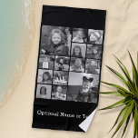 Toalha De Praia Colagem de fotos do Instagram - Até 14 fotos em pr<br><div class="desc">Um design com fundo básico. Use até catorze fotos quadradas para criar um presente exclusivo e pessoal. Se precisar ajustar as fotos,  clique na ferramenta personalizar para fazer alterações.</div>