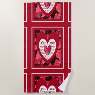 Toalha De Praia Coleus Close-up with John 3:16