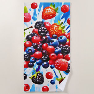 Toalha De Praia Colorida Berry Fiesta Design