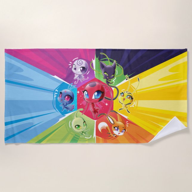 Toalha De Praia Colorida Kwamis (Frente)