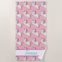 Toalha de praia colorida personalizada do