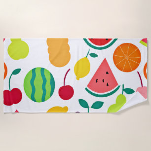 Toalha De Praia Colorous Neon Fruta Fiesta