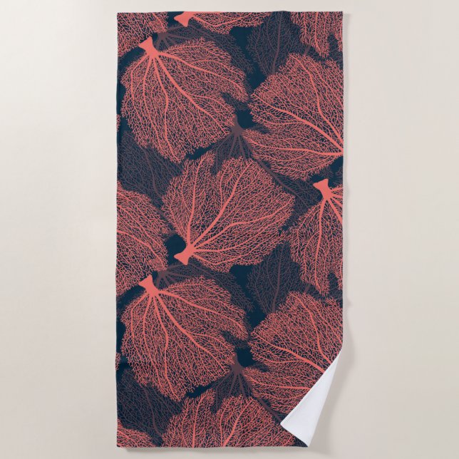 Toalha De Praia Colral viva do ventilador (Frente)