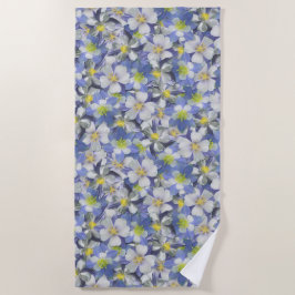 Toalha De Praia Columbines Padrão Sem Costura