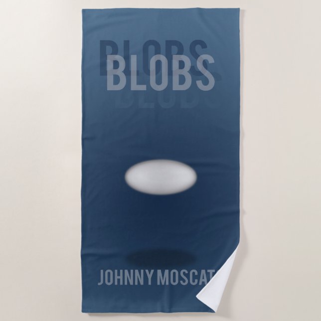 Toalha de Praia com Capa do Livro Blobs (Frente)