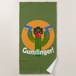 Toalha de Praia com Design de Cacto Gunsliger