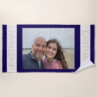 Toalha de praia com foto personalizada - presente