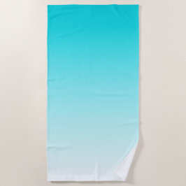 Toalha de praia com gradiente azul