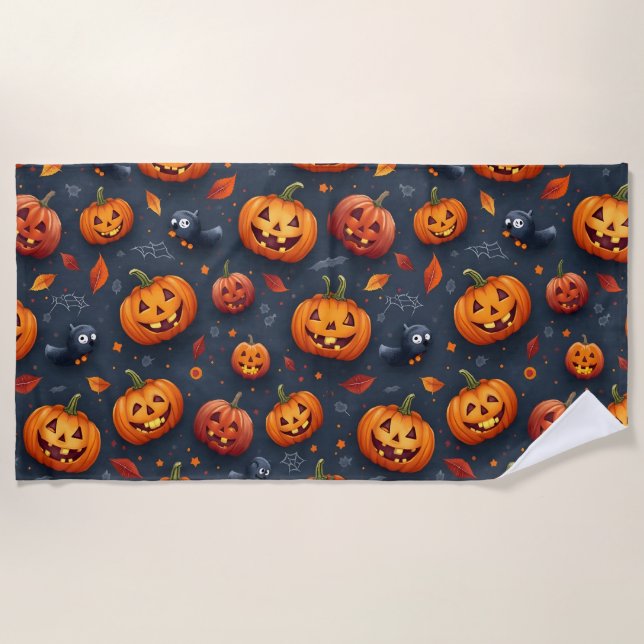 Toalha de praia com tema Halloween (Frente)