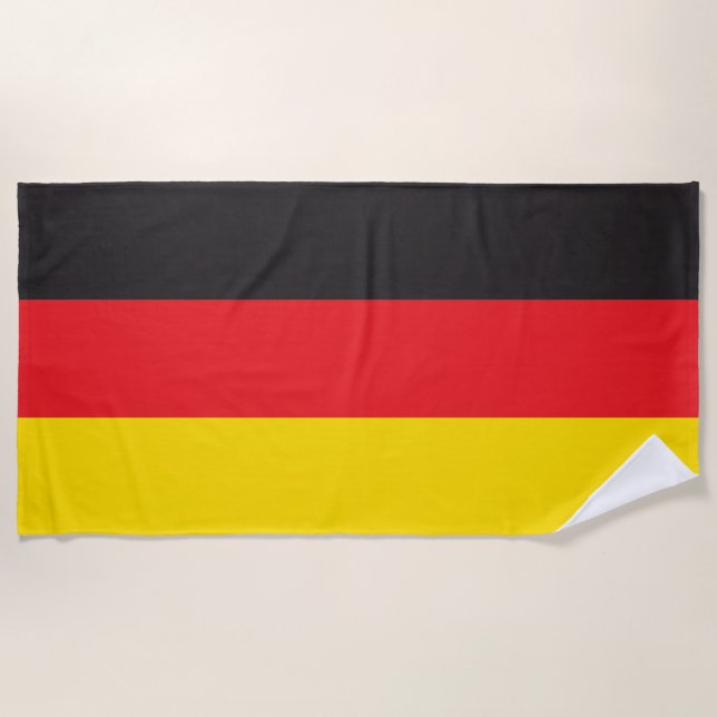 Toalha De Praia Combinação de 3 Cores, Bandeira (Frente)