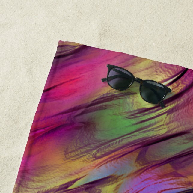 Toalha De Praia Combinação de manchas verdes e burgosas opacas e c (In Situ)