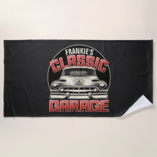 Toalha De Praia Compro Personalizado de Garagem de Carro Clássico