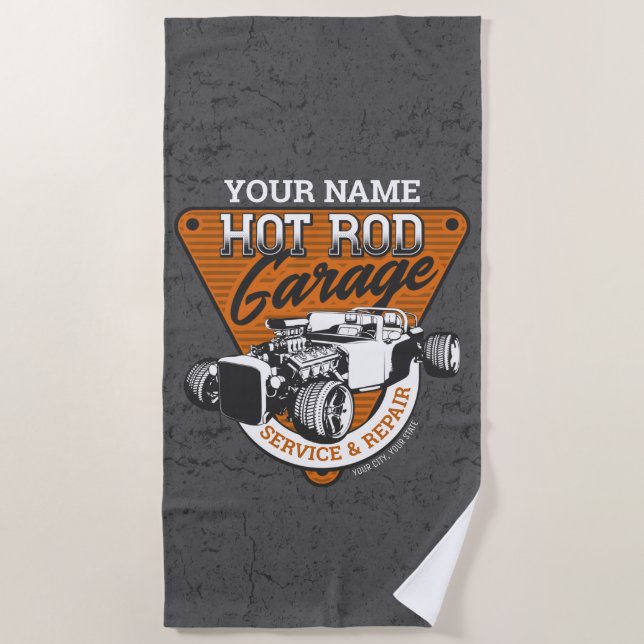 Toalha De Praia Compro Personalizado de Reparo do Roadster de Gara (Frente)