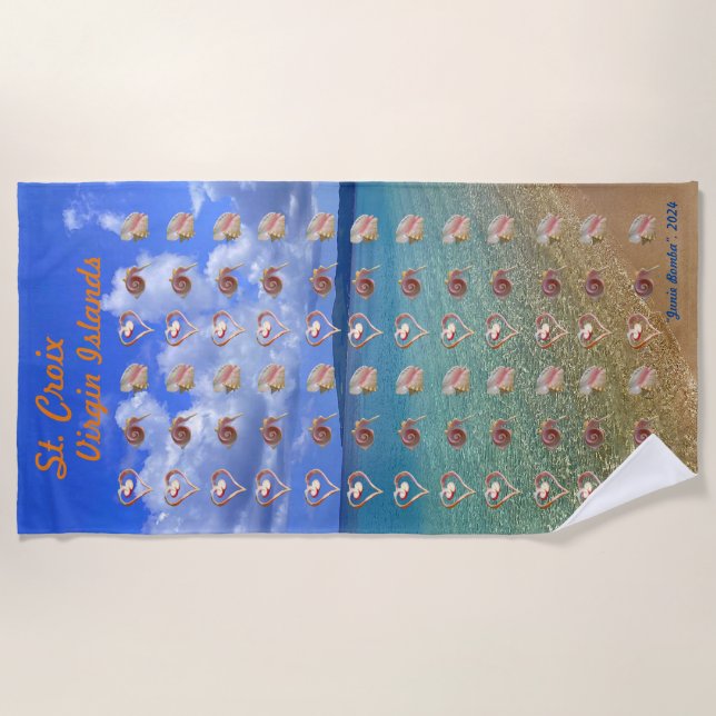 Toalha De Praia Conch Shell Beach Towel (Frente)