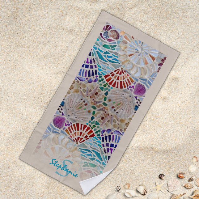 Toalha De Praia Concha Personalizada (Criador carregado)