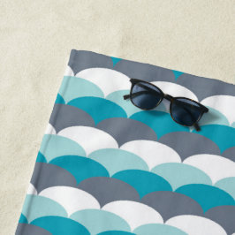 Toalha De Praia Conchas de Padrão Náutico