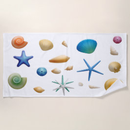 Toalha De Praia Conchas do Mar