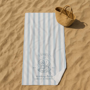 Toalha De Praia Conchas Marinhas E Sininhos De Casamento Despedida