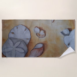 Toalha De Praia Conchas na costa