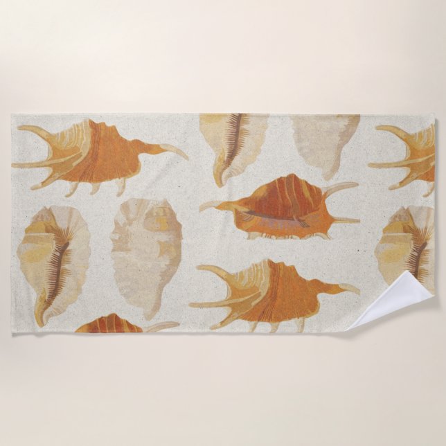 Toalha De Praia Conchas Texturizadas (Frente)