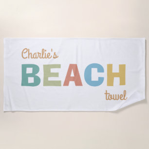 Toalha de praia conhecida feita sob encomenda