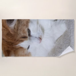 Toalha De Praia Contemplação do Gatinho (Rico Felino): Foto Cat