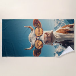 Toalha De Praia Cool Cow Alps Design