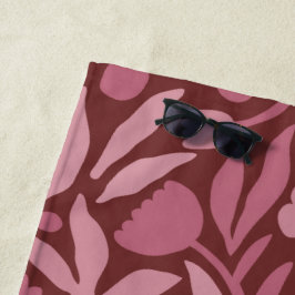 Toalha De Praia Cor do Negrito Grande Flor