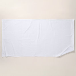 Toalha De Praia Cor Sólida Pura e Branca